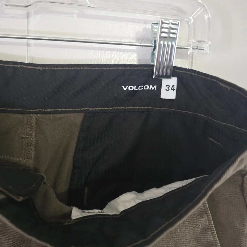 Volcom Frickin Modern Chino Shorts Mens‎ 34 Brown Good Stretch Skater Surf